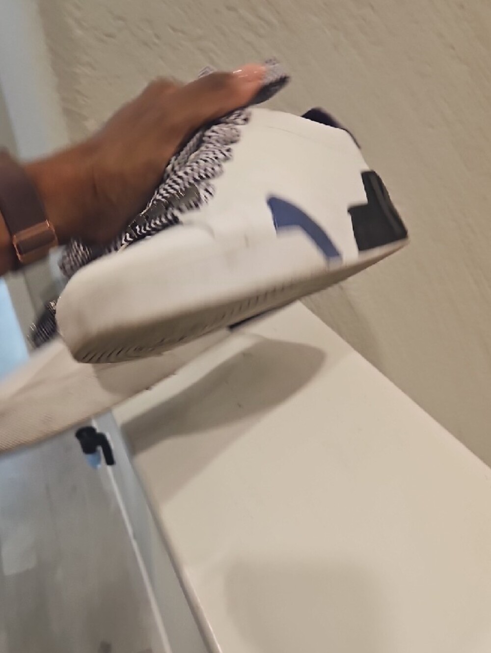 Karl Lagerfeld White Sneakers with Navy Accents - Picture 6 of 6